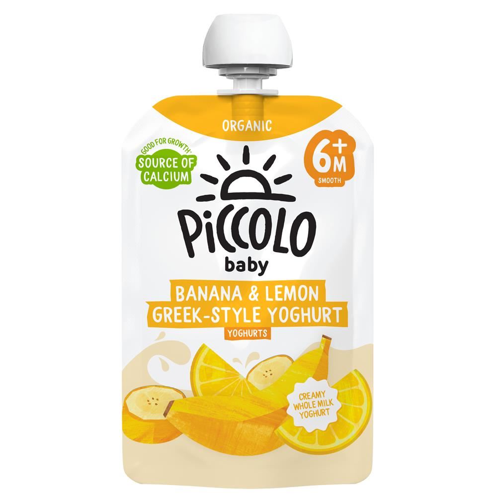 Piccolo Organic Banana & Lemon Greek-Style Yoghurt Stage 1 100g - 7 Pack