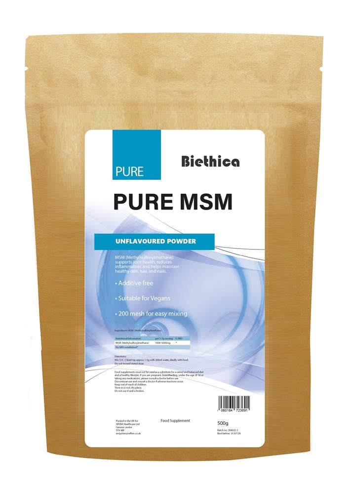 Biethica Pure MSM Unflavoured Powder 500g