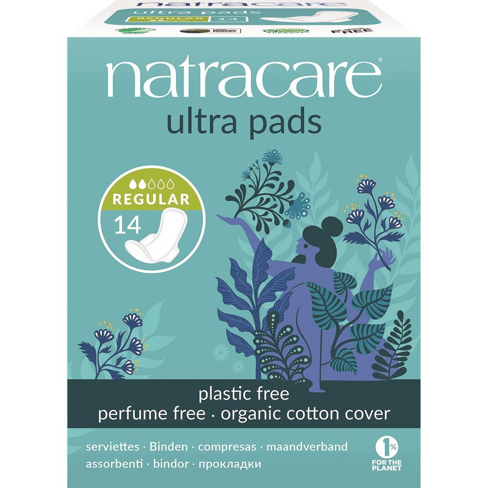 Natracare Natural Ultra Pads Regular with wings x 14 - 3 Pack