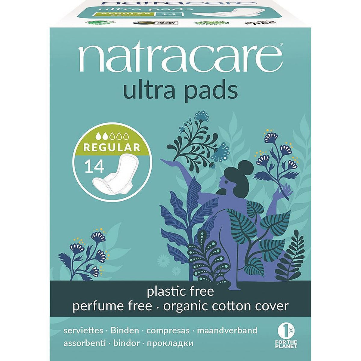 Natracare Natural Ultra Pads Regular with wings x 14 - 3 Pack