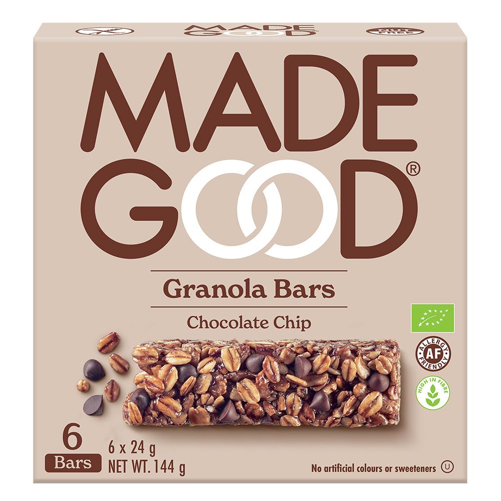 MadeGood Granola Bar Chocolate Chip 6 x 24g