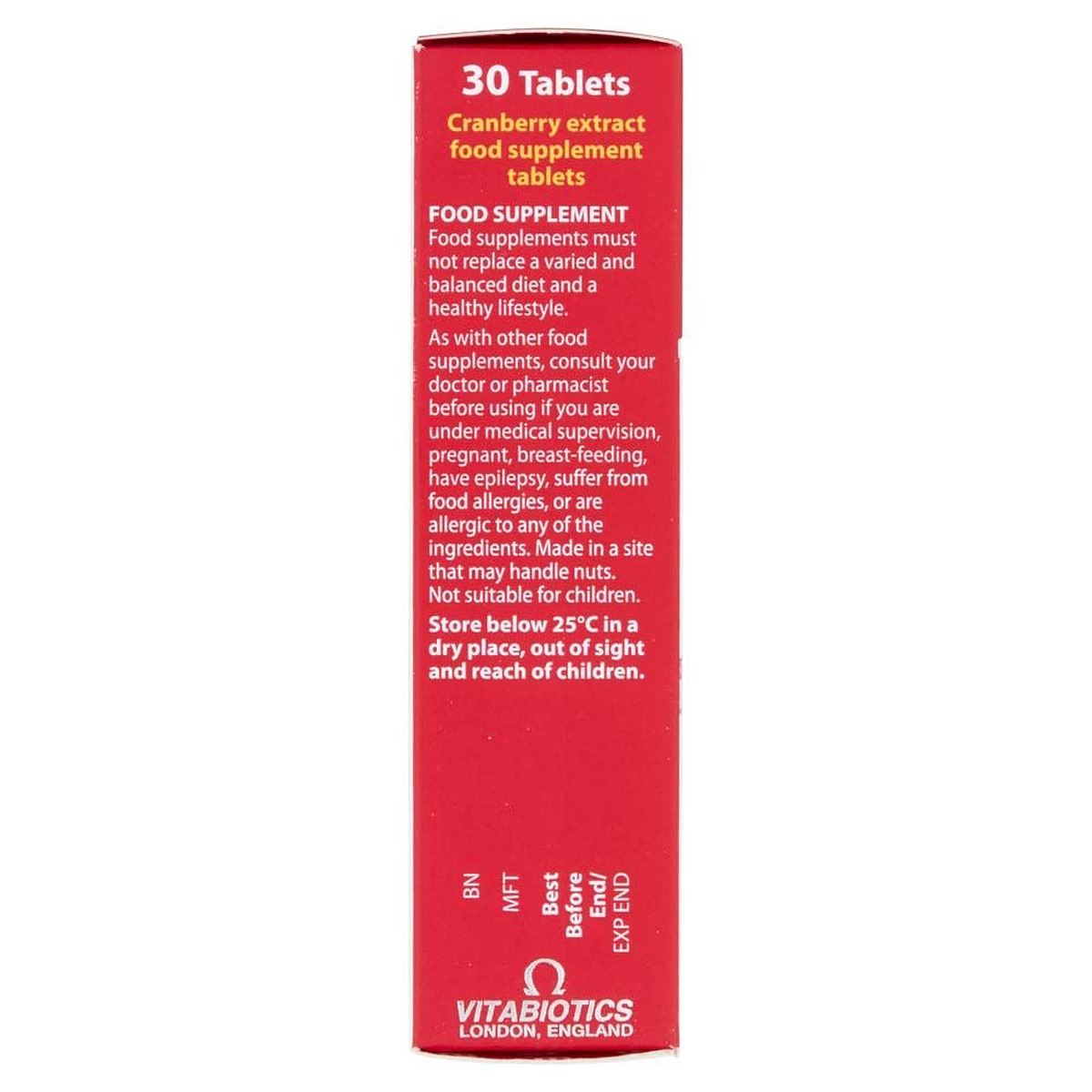 Vitabiotics Ultra Cranberry 750mg - 30 Tablets - image 3