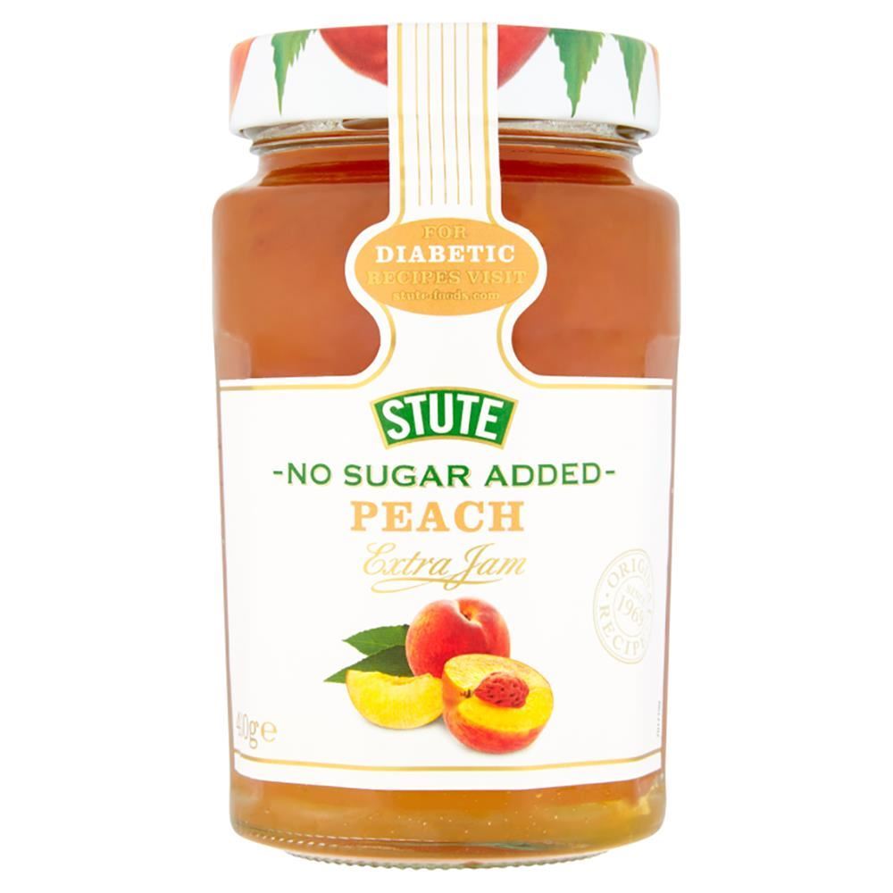 Stute No Sugar Added Peach Jam 430g - 2 Pack