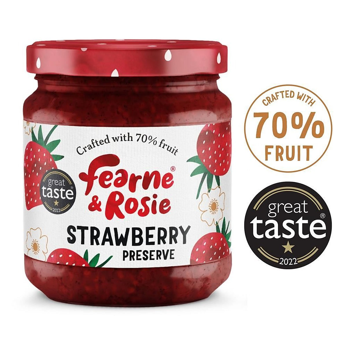 Fearne & Rosie Strawberry Jam 70% Fruit 310g