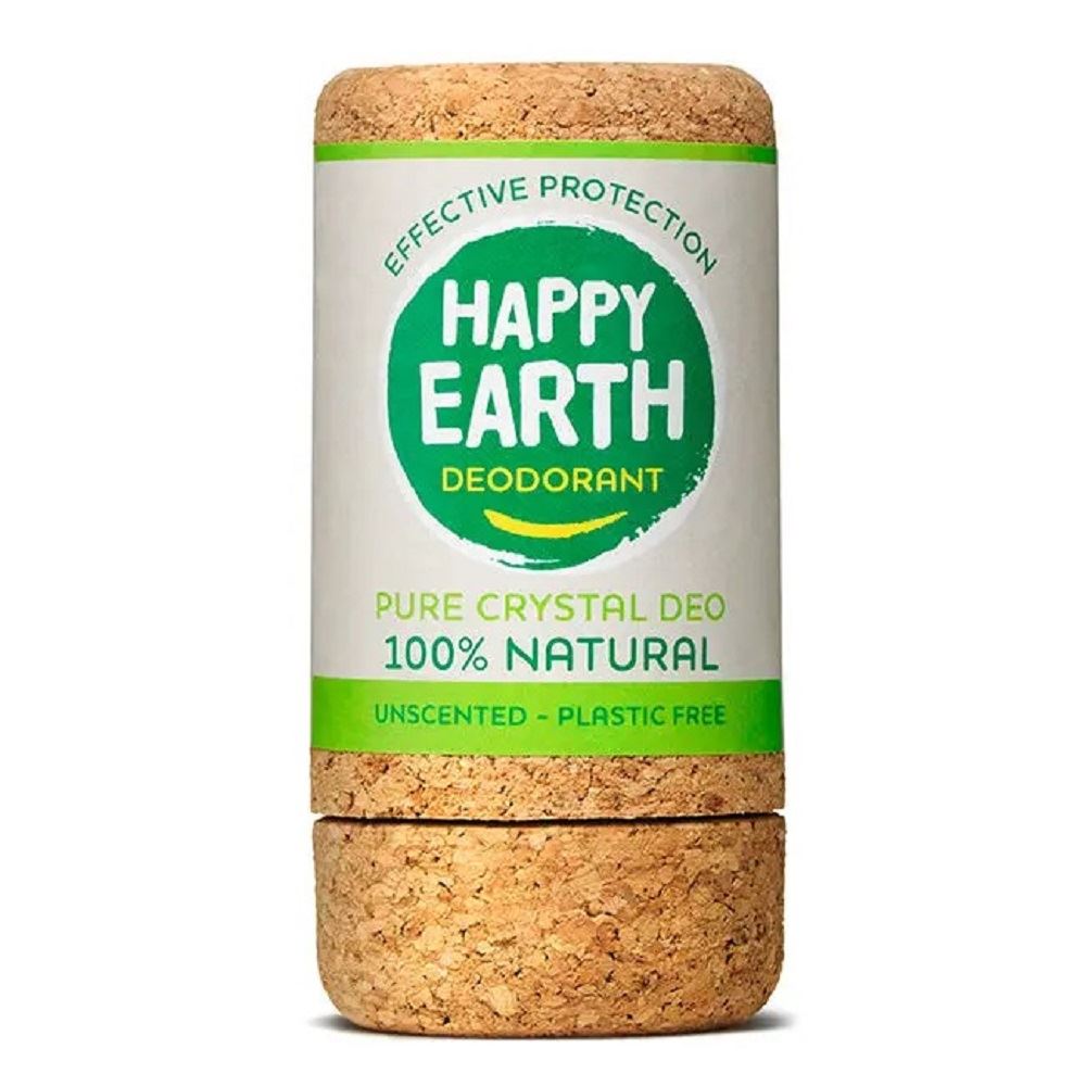 Happy Earth Natural Deodorant Crystal Stick Unscented 90gr - 2 Pack