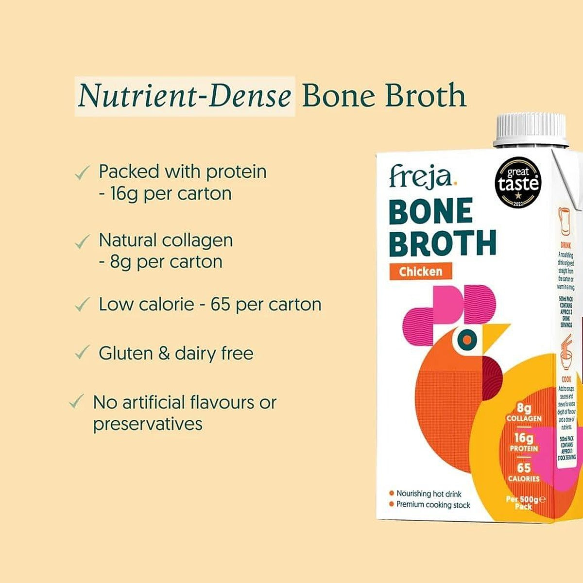 Take Stock Freja Chicken Bone Broth 500ml - 6 Pack - image 5