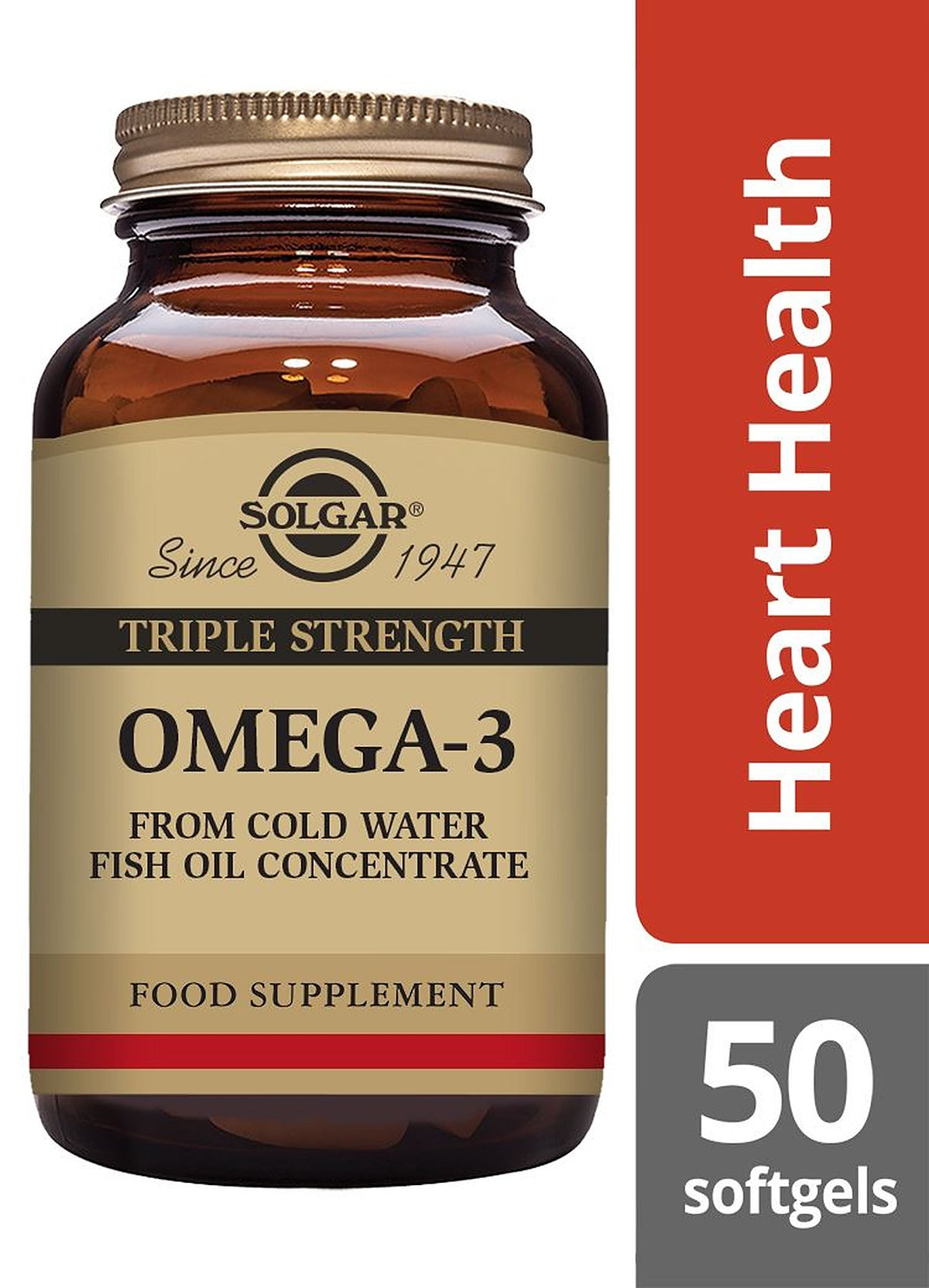 Solgar Triple Strength Omega-3 - 50 Softgels - image 2