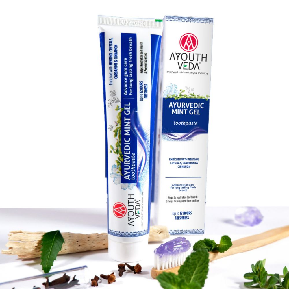 Ayouthveda Ayurvedic Mint Gel Toothpaste 100g - 6 Pack