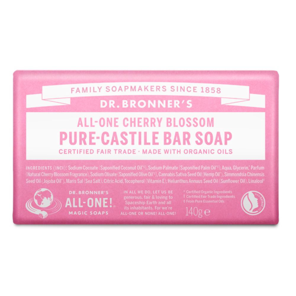 Dr Bronner's Pure Castile Bar Soap - 140g - All Scents