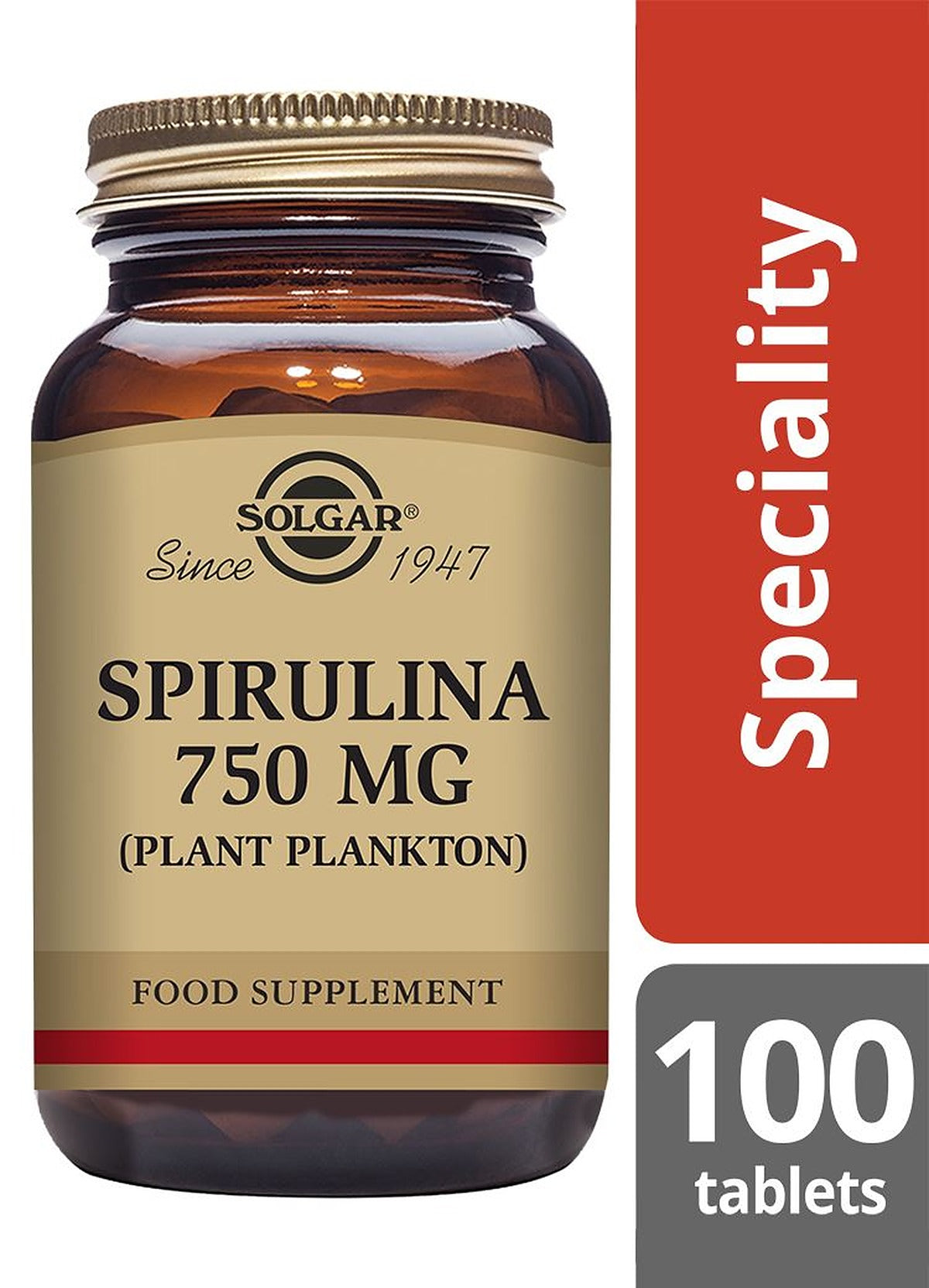 Solgar Spirulina 750 mg - 80 Capsules - image 2