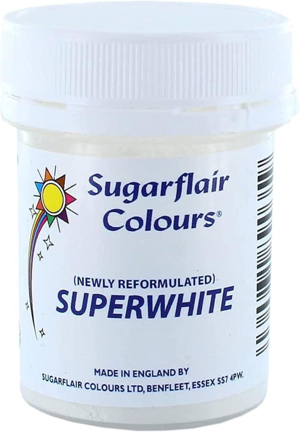 Sugarflair Edible Confectioners Superwhite Icing Whitener - 20g