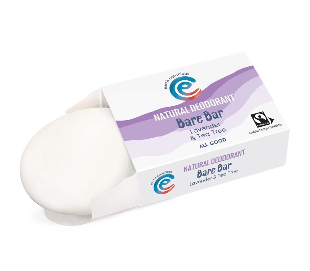 Earth Conscious Bare Bar Natural Deo - Lavender & Tea Tree 90g