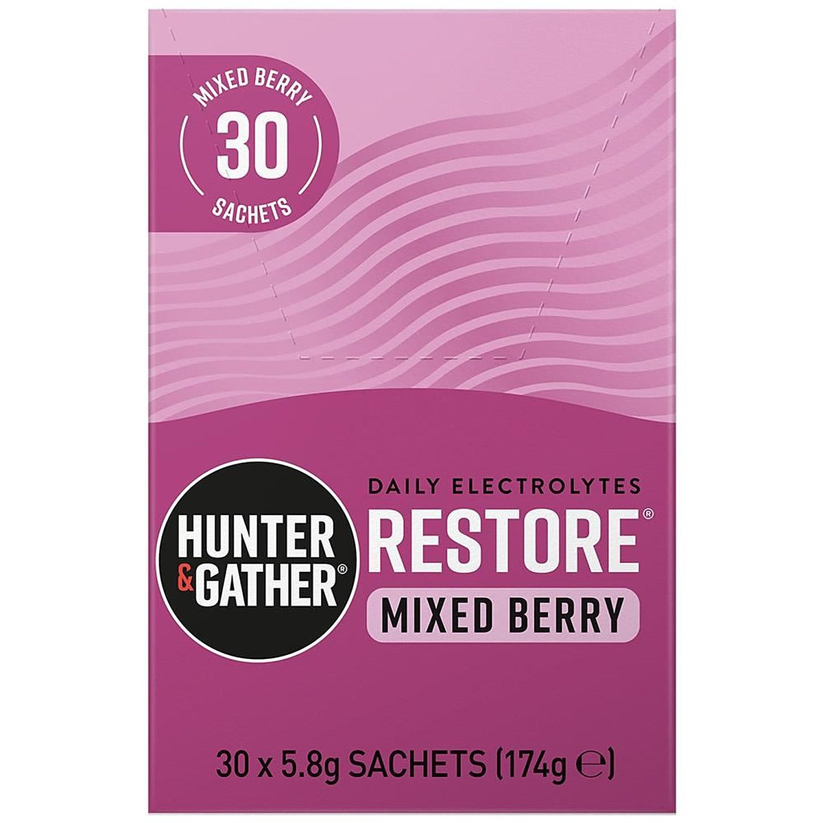 Hunter & Gather Restore Mixed Berries Electrolyte Sachets 30 x 5.8g per pack