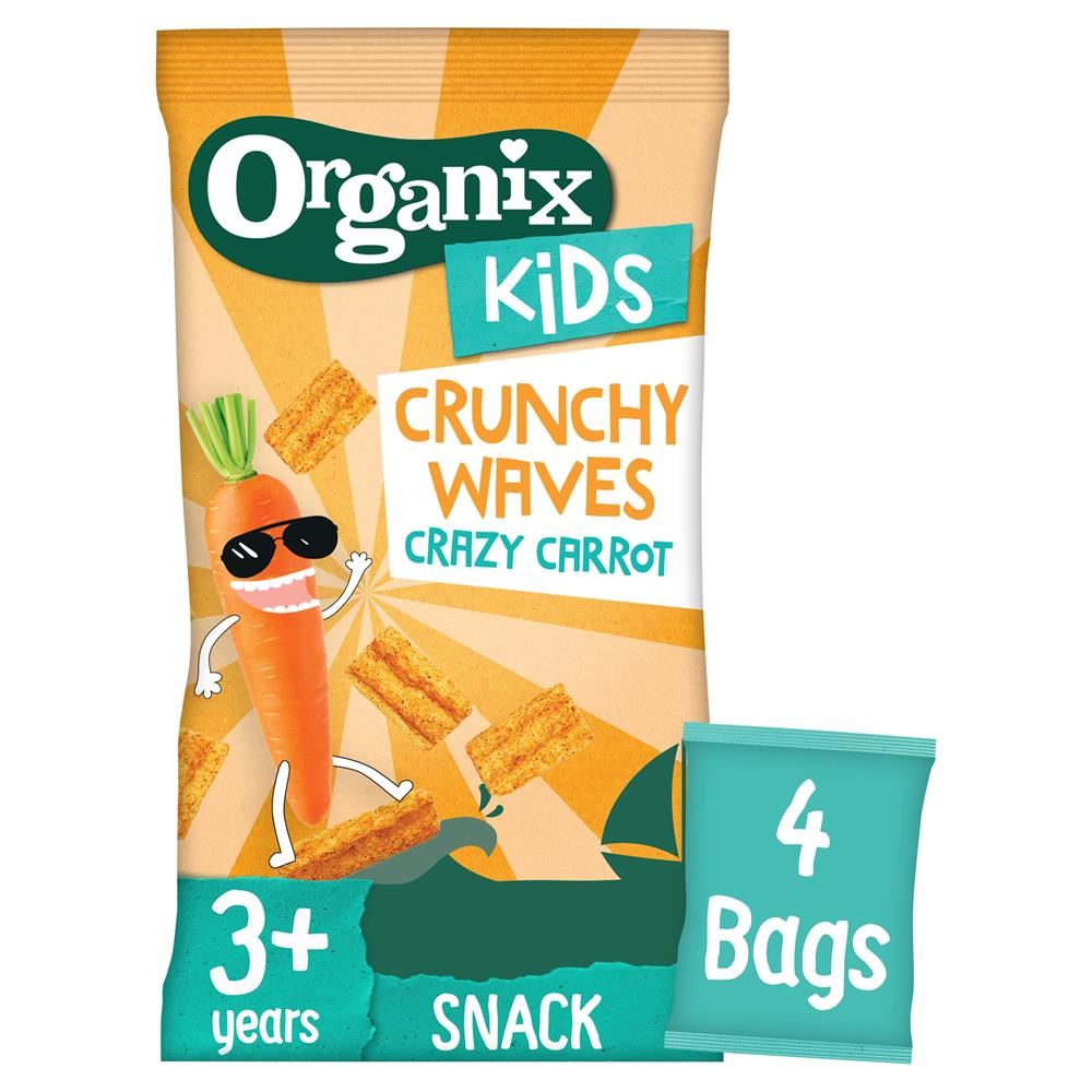 Organix KIDS Crazy Carrot Crunchy Waves 4x14g