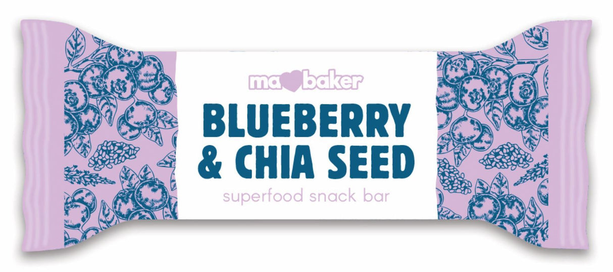 Ma Baker Superfood Snack Bar Blueberry & Chia 45g - 16 Pack