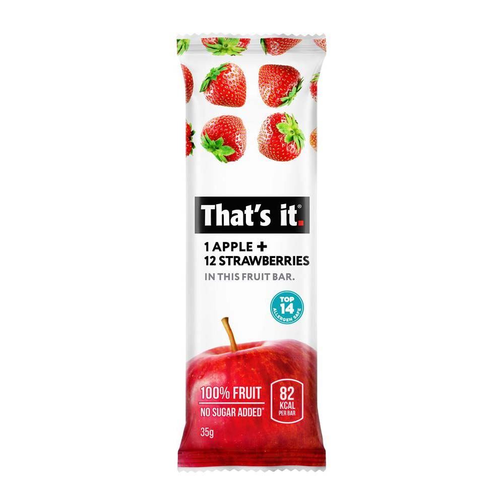 That's It That's It Fruit Snack Bar - Apple & Strawberry 35g - 12 Pack
