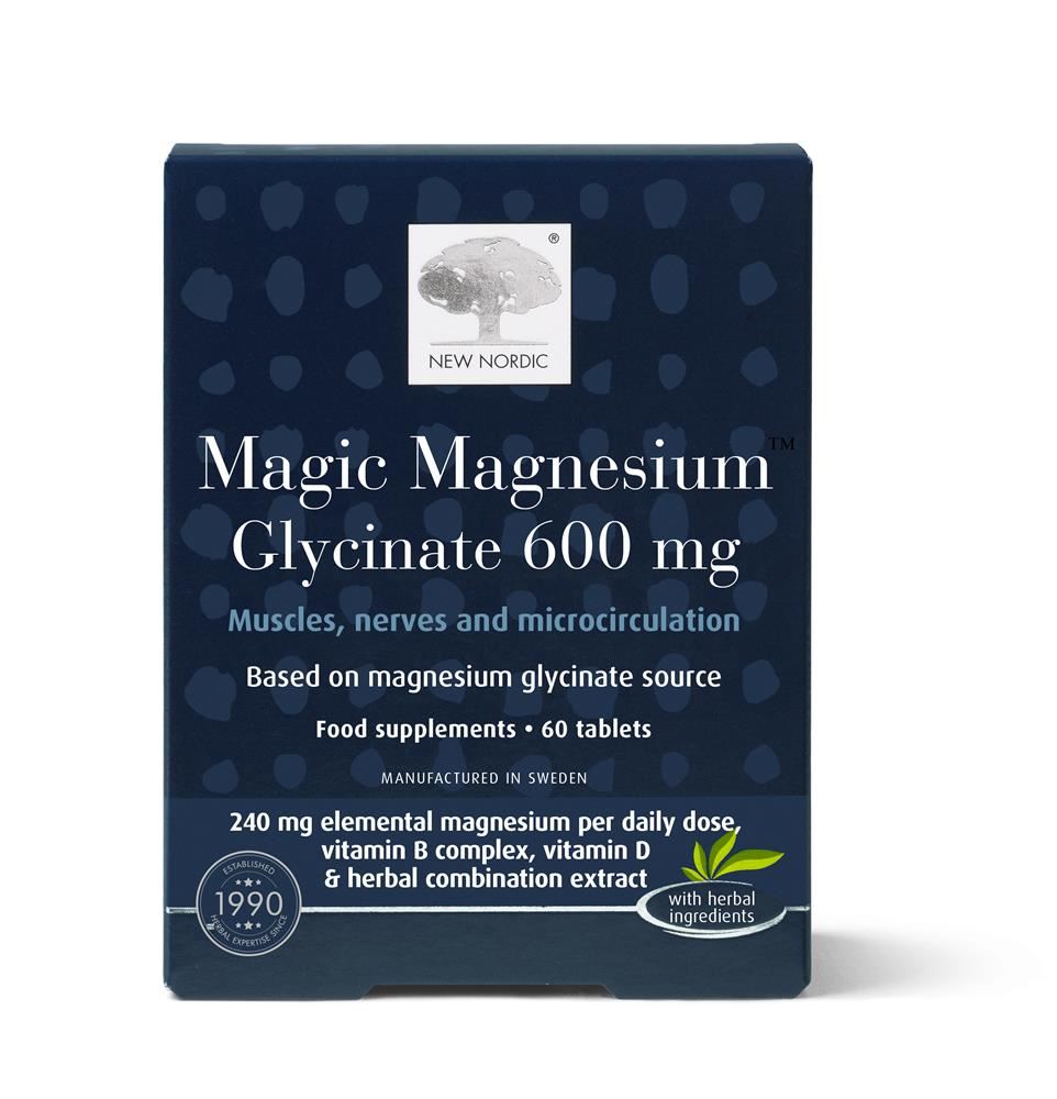 New Nordic Magic Magnesium Glycinate 600mg 60 Tablets