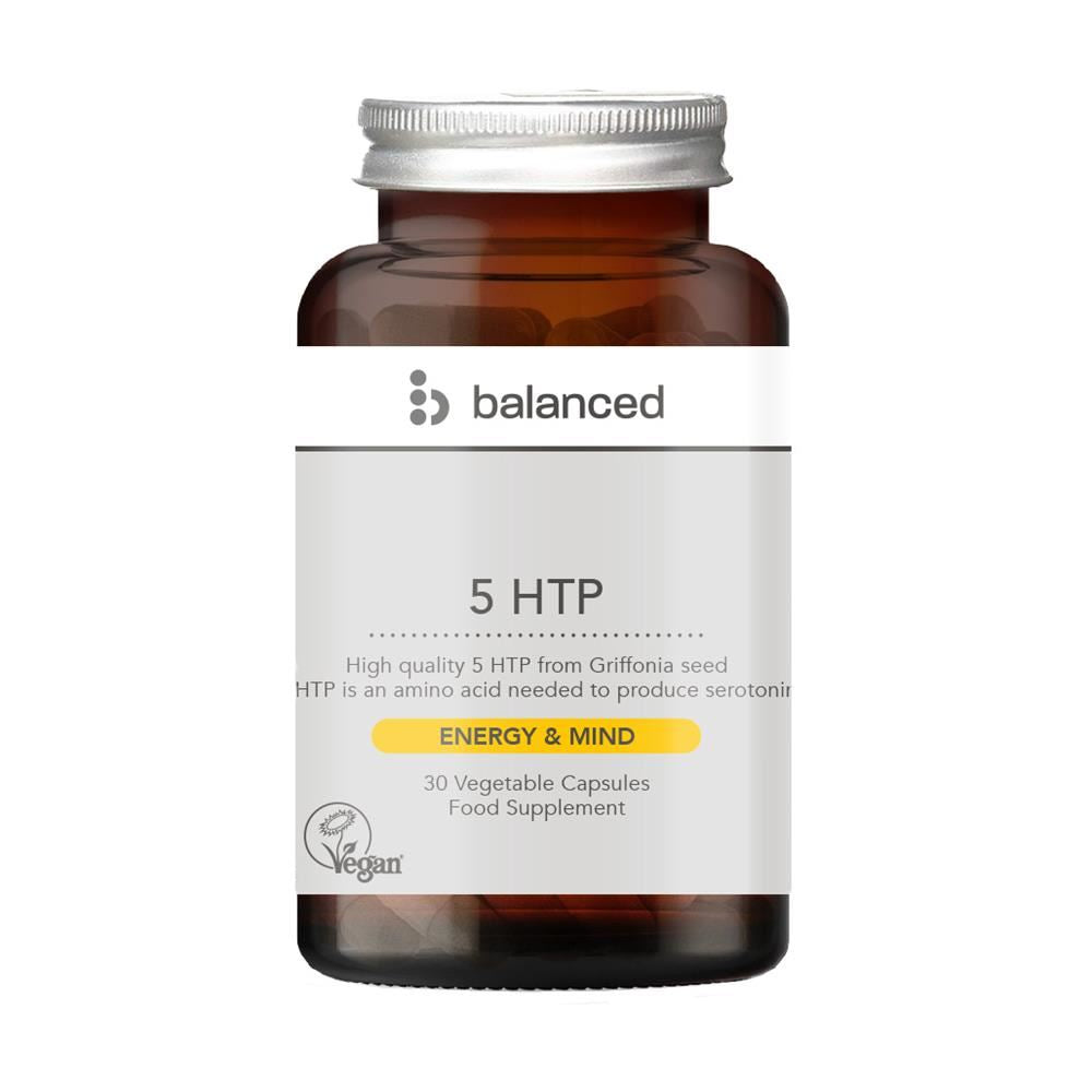 Balanced 5 HTP 30 Veggie Caps - Reusable Bottle