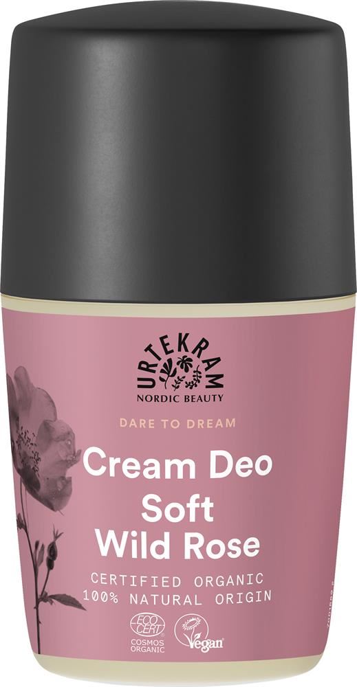 Urtekram Soft Wild Rose Deodorant Roll On 50ml Organic