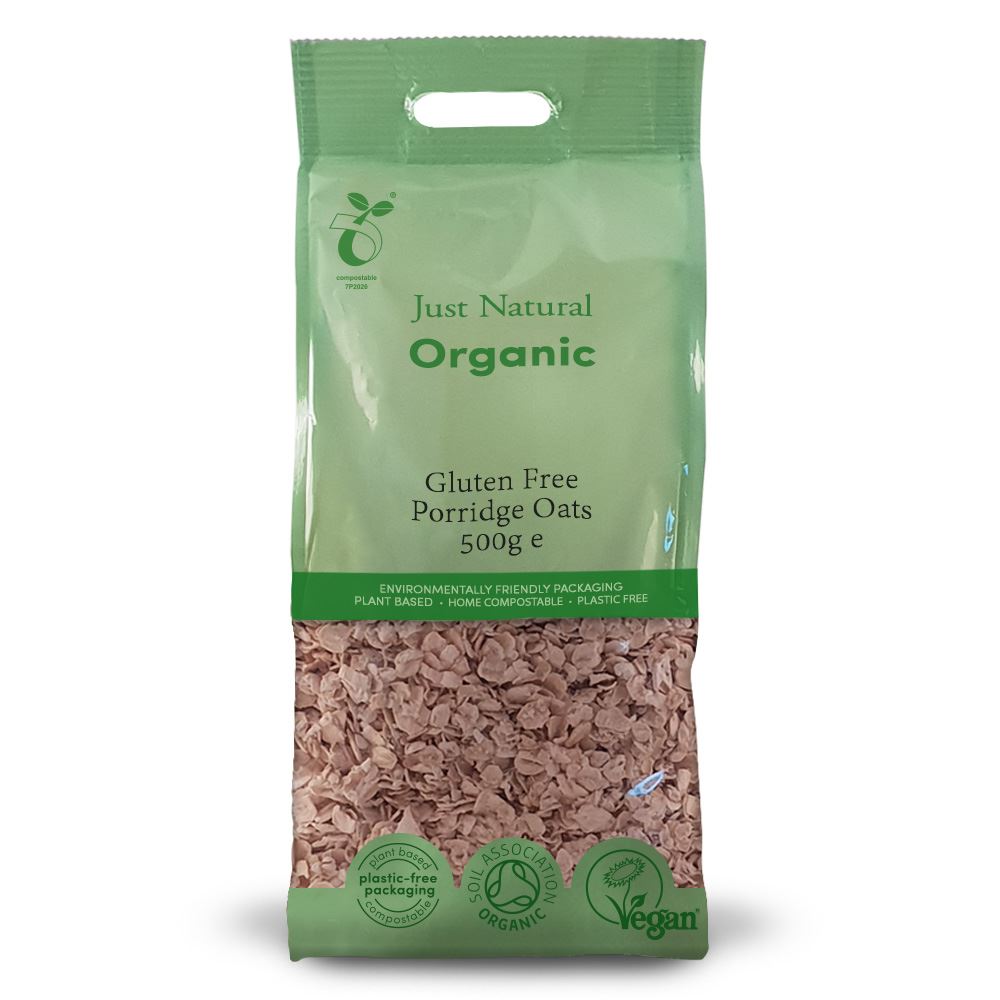 Just Natural Gluten Free Organic Gluten Free Porridge Oats 500g