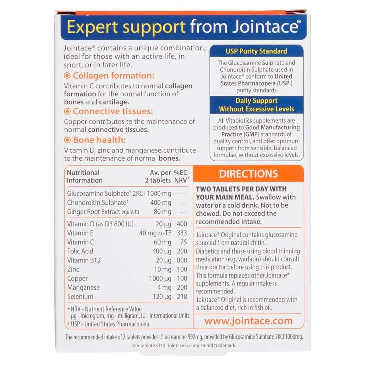 Jointace Component Vitabiotics Jointace Original - 30 Tablets – Health Plus Living
