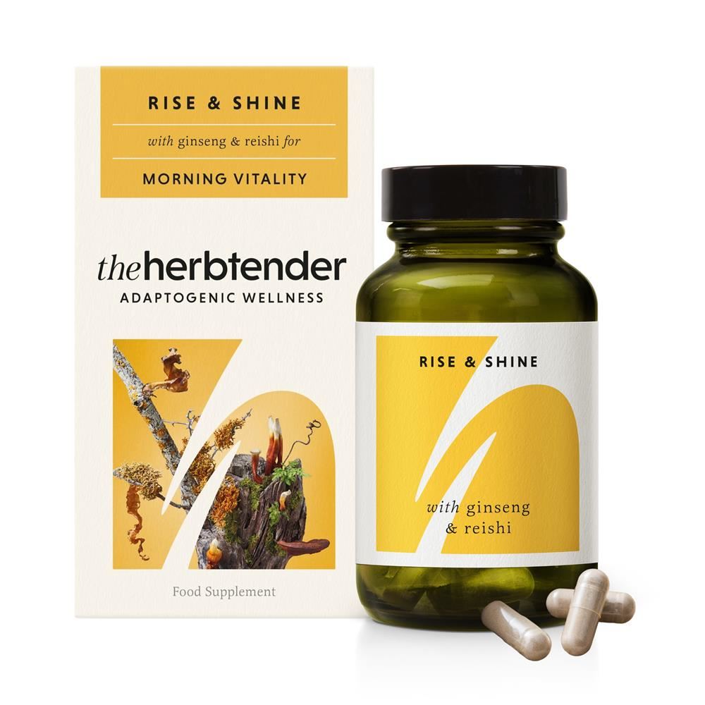 The Herbtender Rise & Shine with Ginseng & Reishi 60 Capsules
