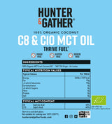 Hunter & Gather Premium C8 & C10 MCT Oil made from Organic Coconuts 500ml
