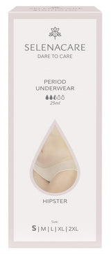 Selenacare Menstrual undies HIPSTER Nude Size S