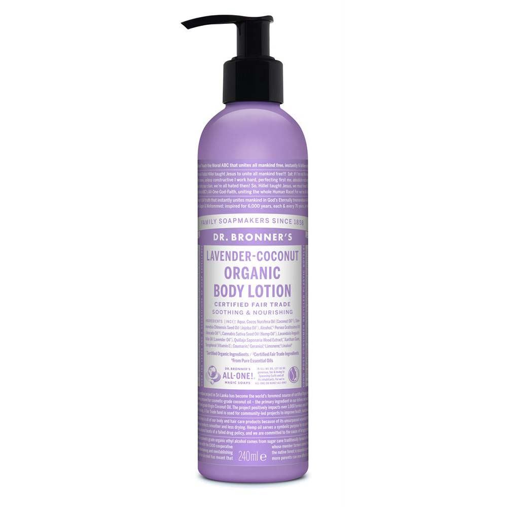 Dr Bronner Org Lavender Coconut Hand and Body Lotion 236ml