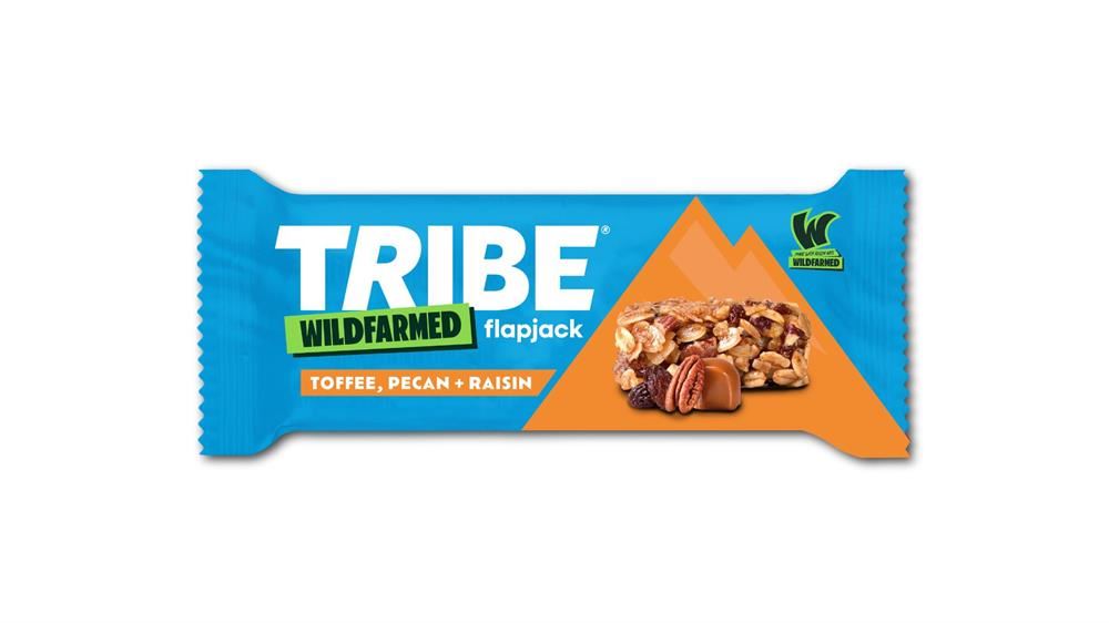 TRIBE Wildfarmed Flapjack in Toffee Pecan + Raisin 50g - 16 Pack
