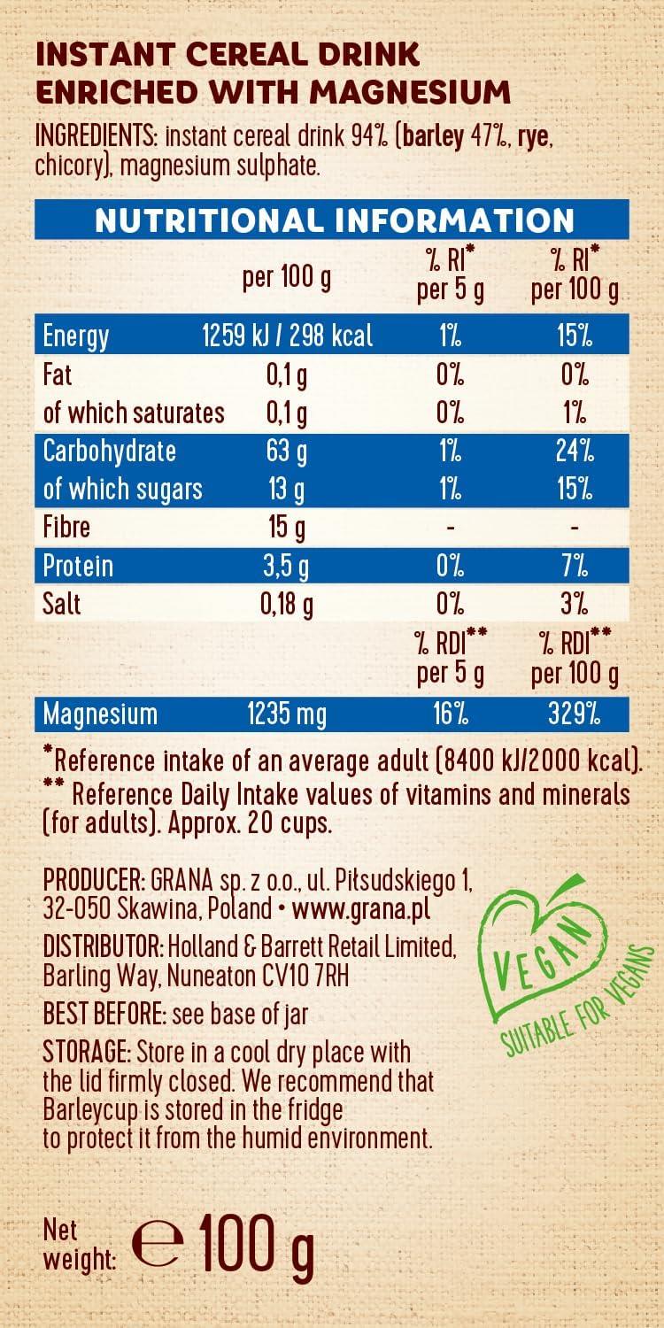 Barleycup with Magnesium 100g - 6 Pack