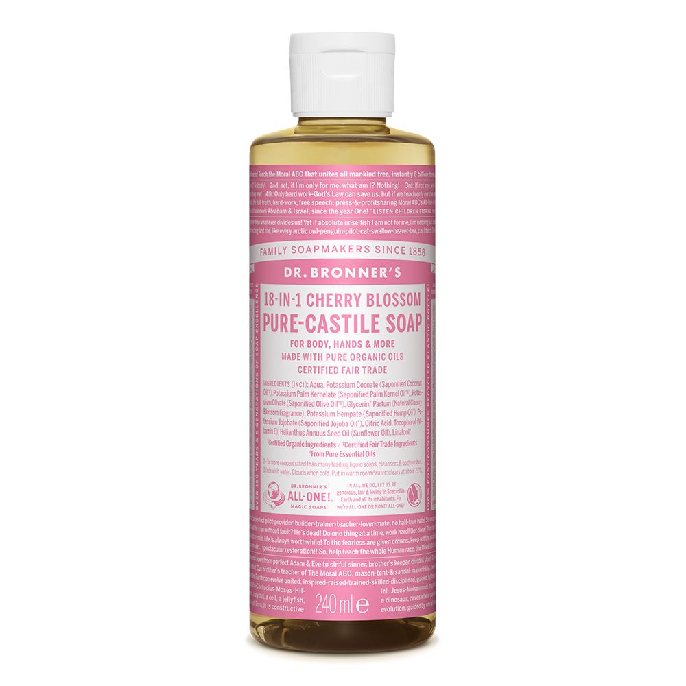 Dr Bronner Pure Castile Liquid Soap Cherry Blossom 240ml