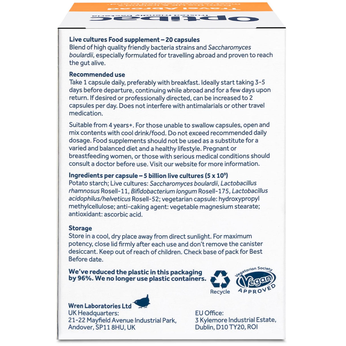 OptiBac Probiotics | Travel Abroad | 20 - 60 Capsules