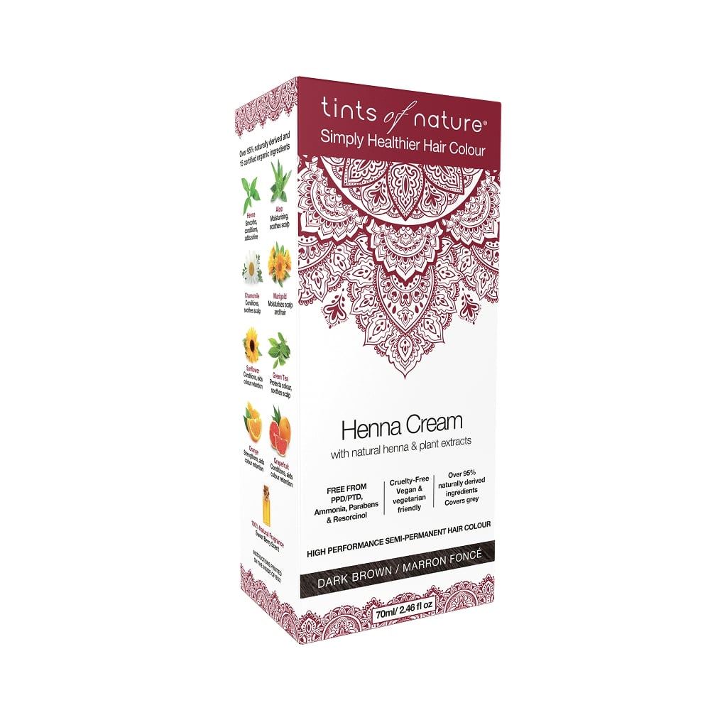 Tints of Nature Dark Brown Tints Henna Cream semi permanent hair colour