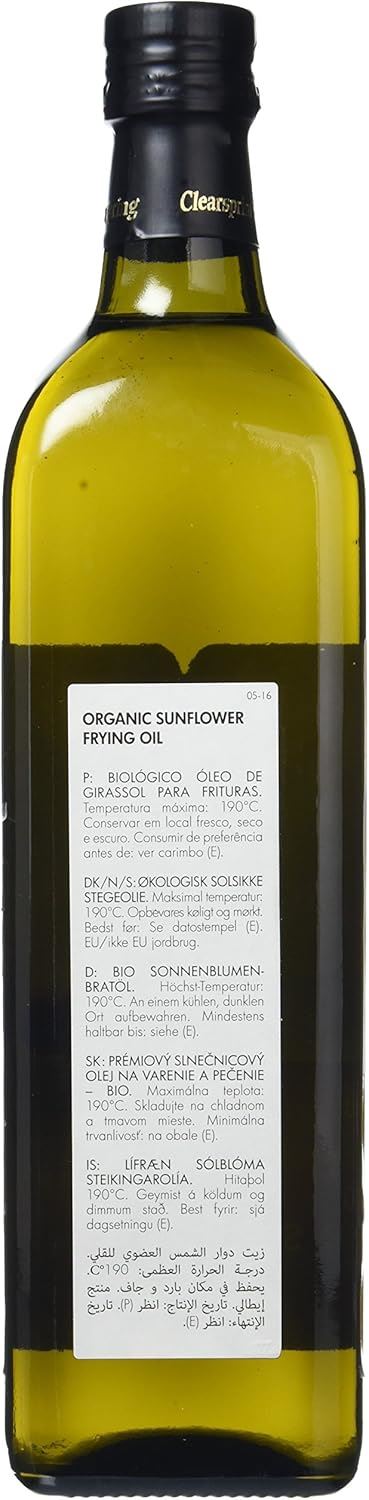 Clearspring Organic Sunflower Frying Oil 1L