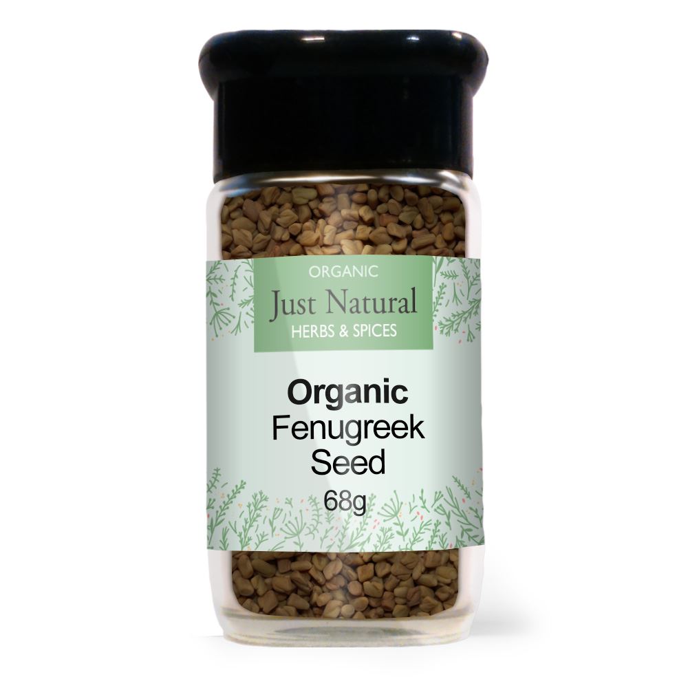 Just Natural Herbs Organic Fenugreek Seed (Glass Jar) 75g