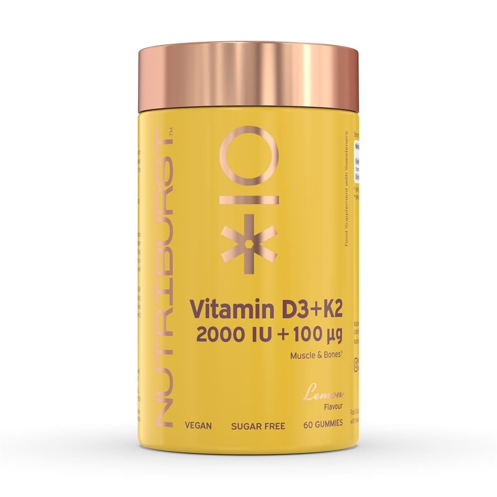 Nutriburst Sugar-Free Vegan Vitamin D3 + K2 2000iu 60 Gummies