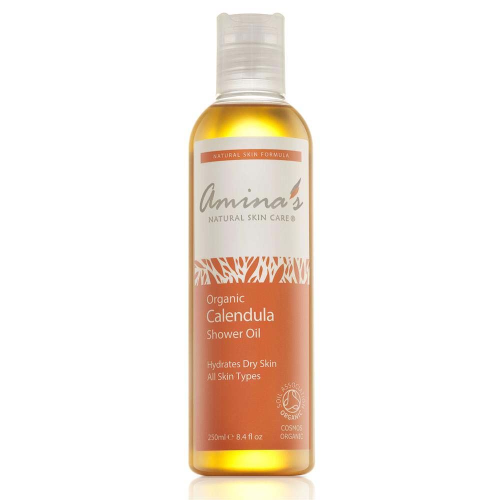 Amina's Organic Calendula Shower Oil for Normal to Dry Skin 250ml