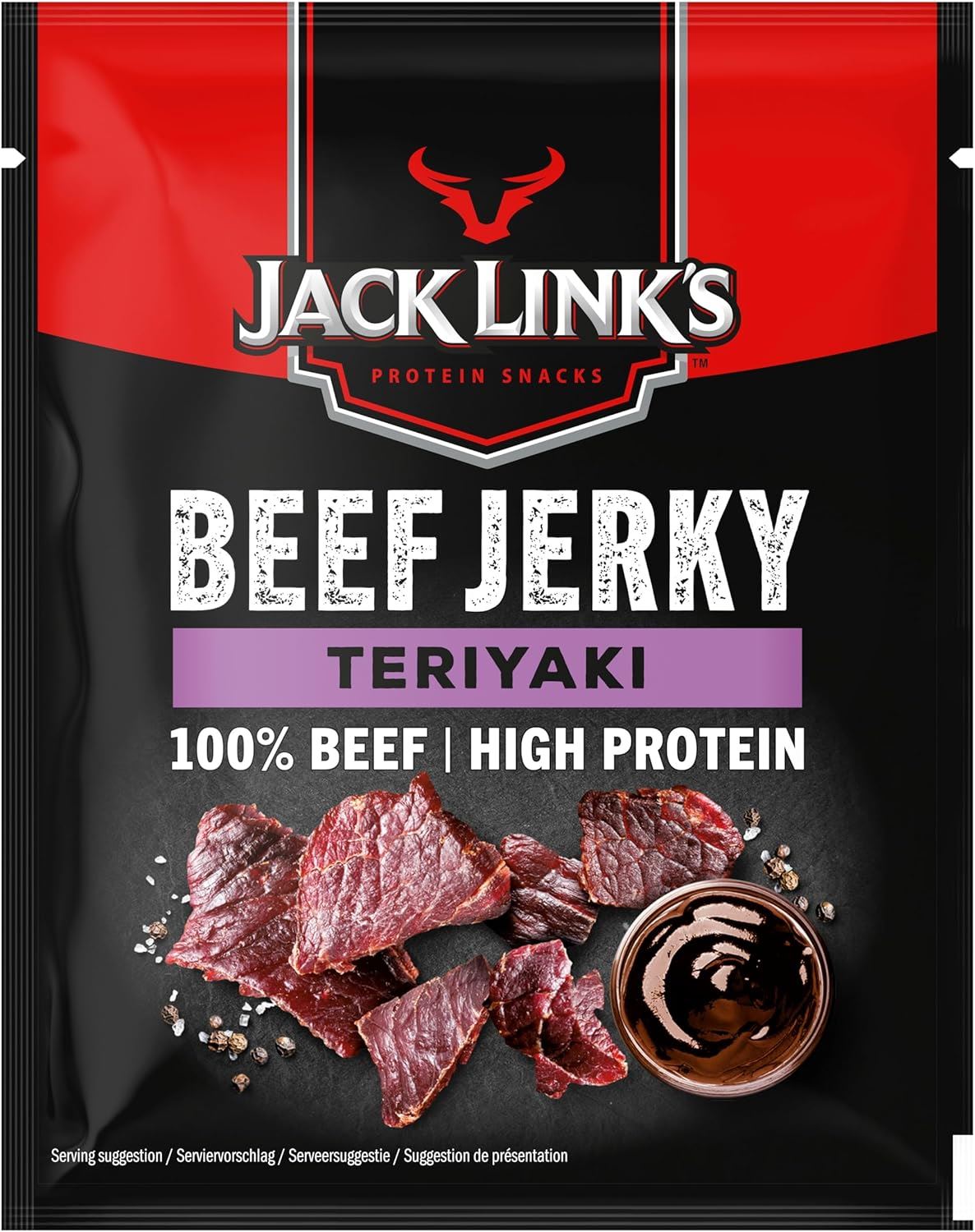 Jack Link's Protein Snacks Beef Jerky Teriyaki 25g - Pack of 12