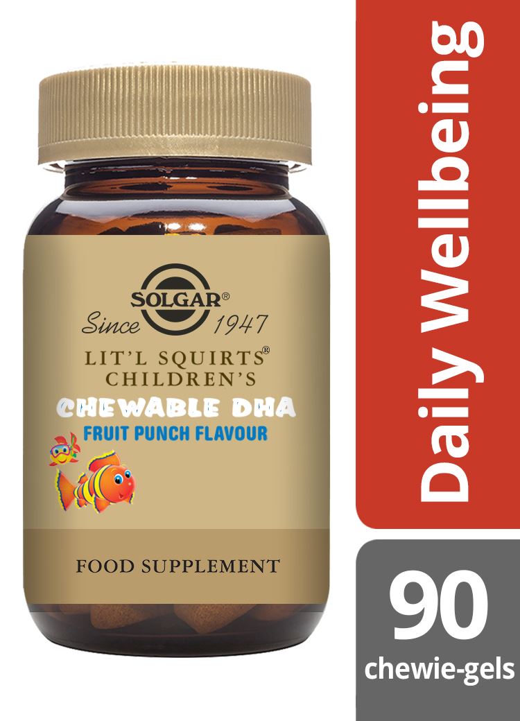 Solgar Lit'l Squirts Children's Chewable DHA- 90 Chewie Gels