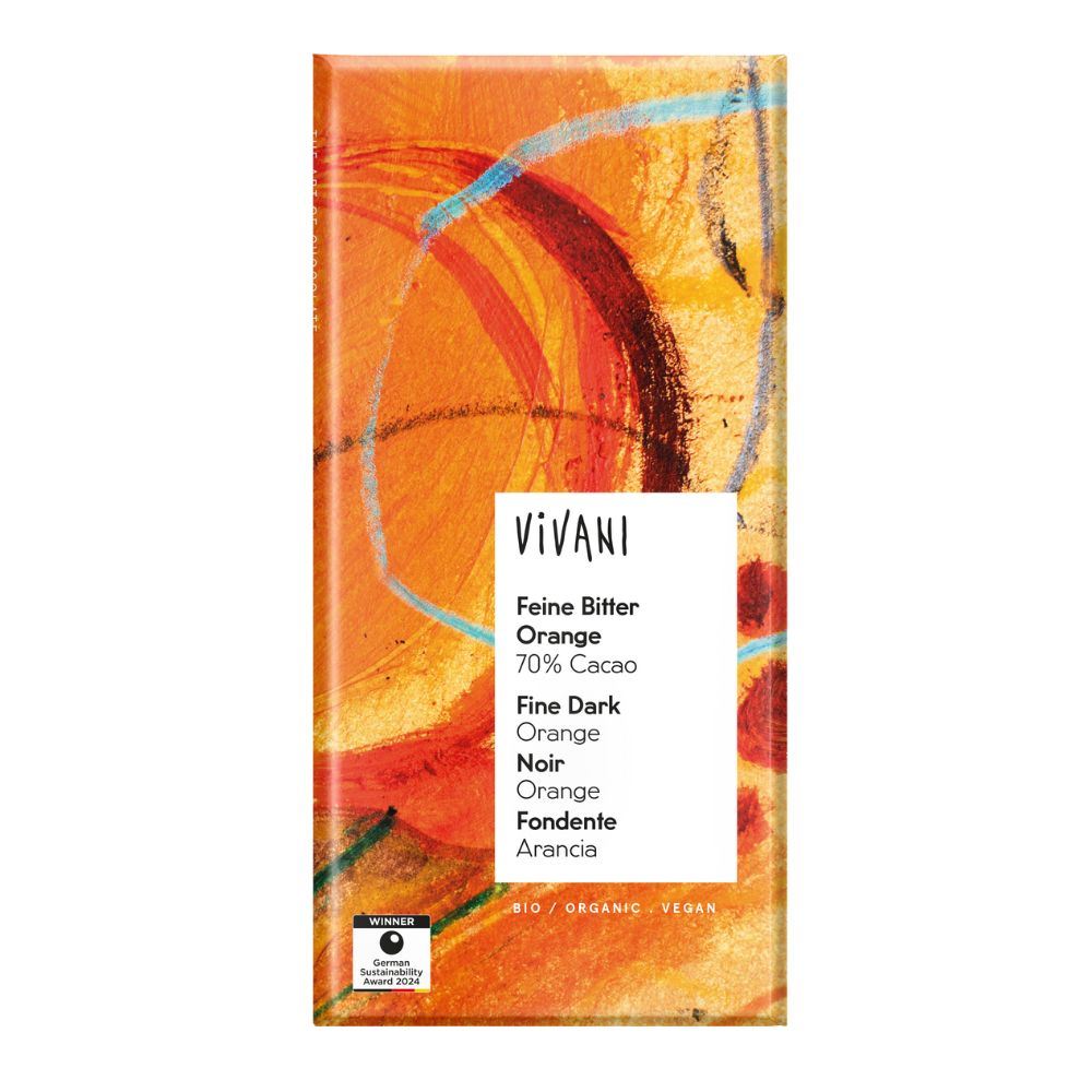 Vivani Dark Orange Chocolate 70% Vegan Organic 80g