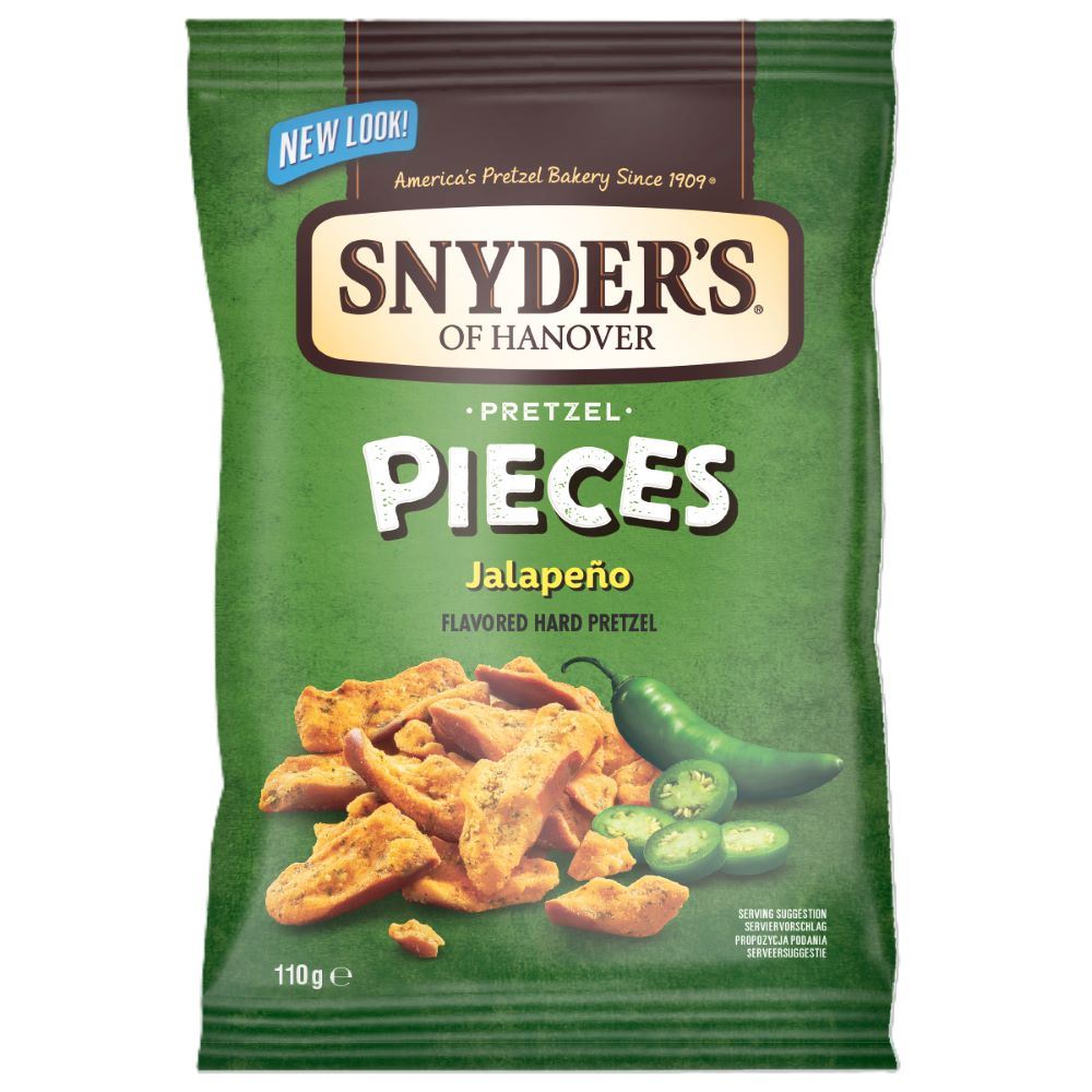 Snyders Pretzel Pieces Jalapeno 110g - 10 Pack