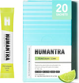 Humantra Electrolyte Powder Himalayan Lime 20 Sachets - Hydration Drink Mix with 6 Electrolytes, Vegan, Sugar Free, Gluten Free