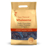 Just Natural Wholesome Dark Chocolate Coated Raisins 250g