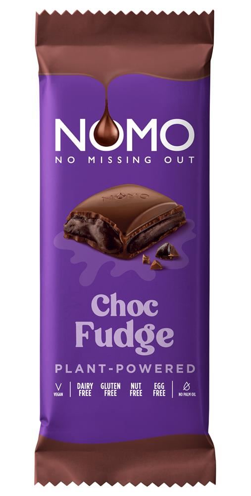 Nomo Free From Chocolate Fudge XL Block Bar 120g - 12 Pack