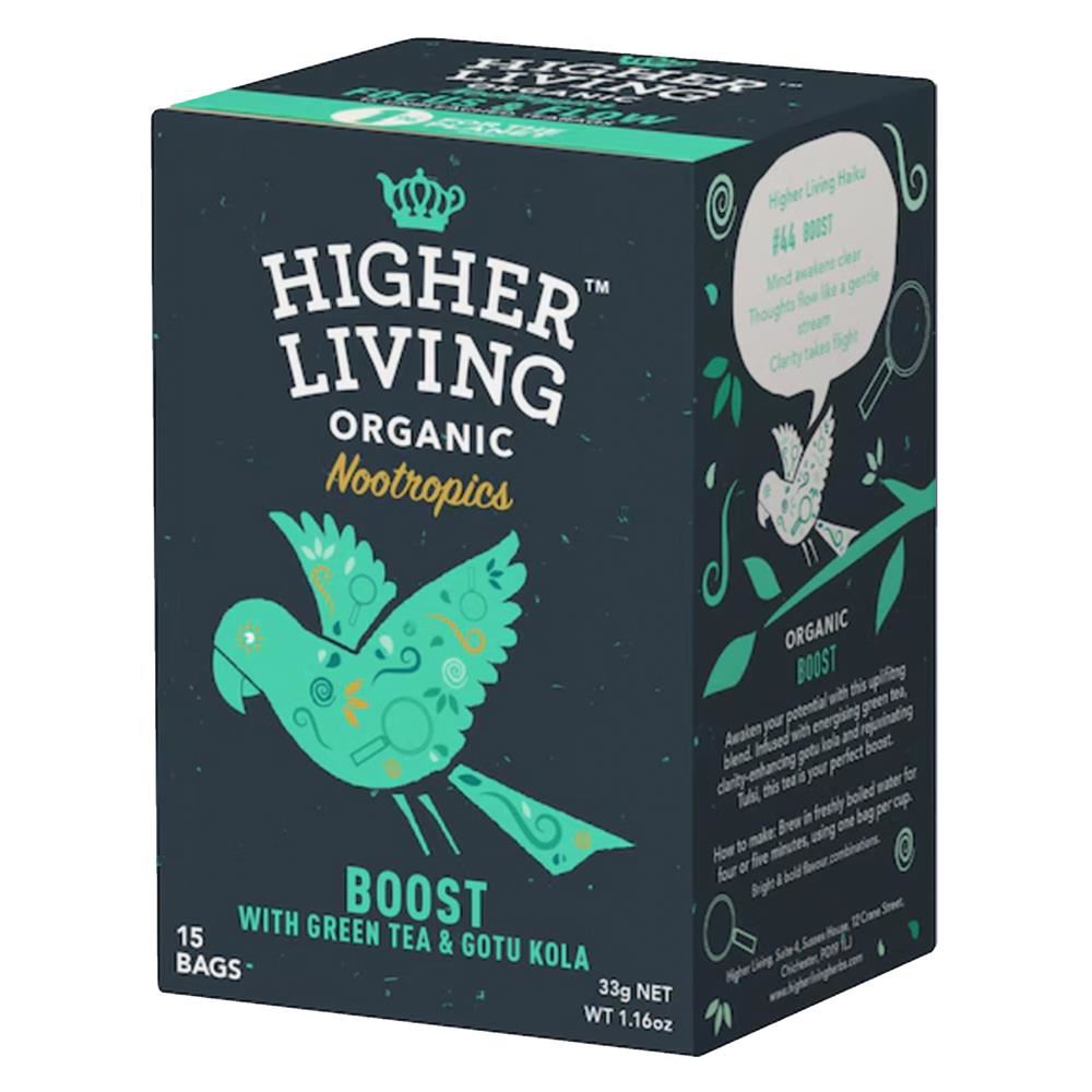 Higher Living Nootropics Boost Tea - 15 bags - 2 Pack