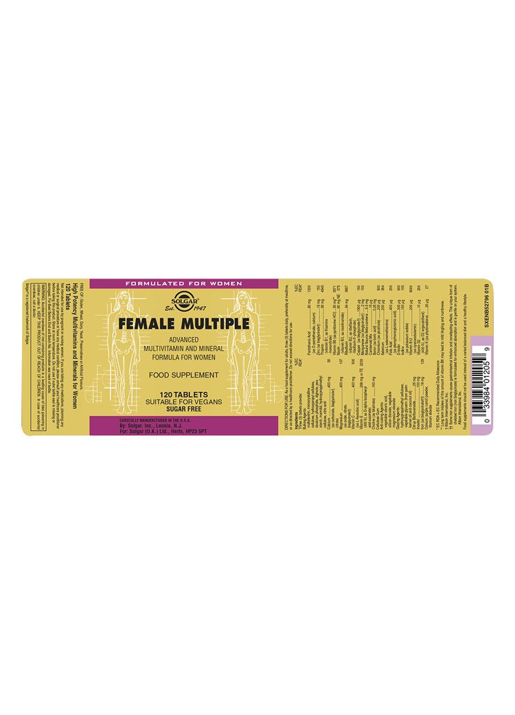 Solgar Female Multiple - 120 Tablets
