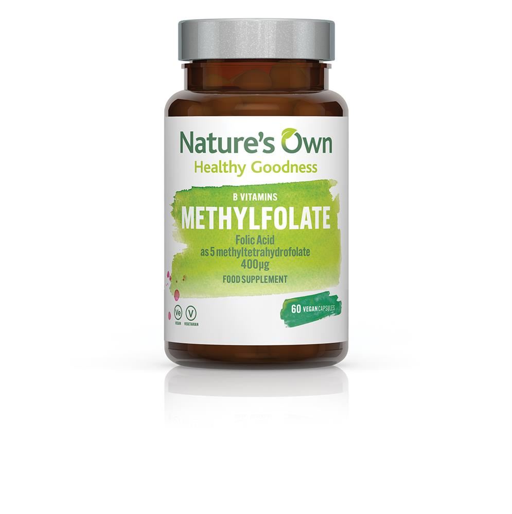 Natures Own Folic acid as methylfolate 400ug 60 Capsules