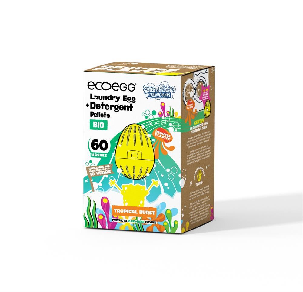 Ecoegg Laundry Egg Detergent Pellets Bio 60 Washes Tropical Burst