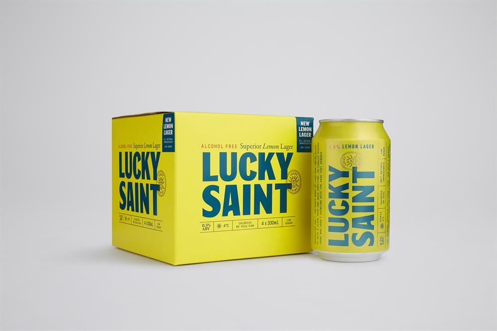 Lucky Saint Superior Unfiltered Alcohol Free Lemon Lager 4x330ml